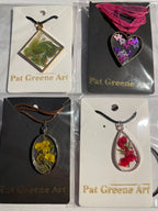 Pat Greene Art - Resin Flower Necklace - 2