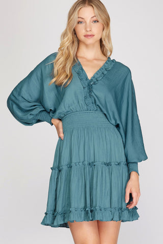 WAVES - SATIN KIMONO DRESS - 1