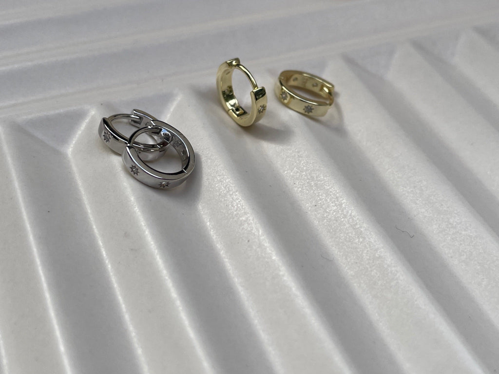 Second Aura - Hoops - Starburst Huggies - 3