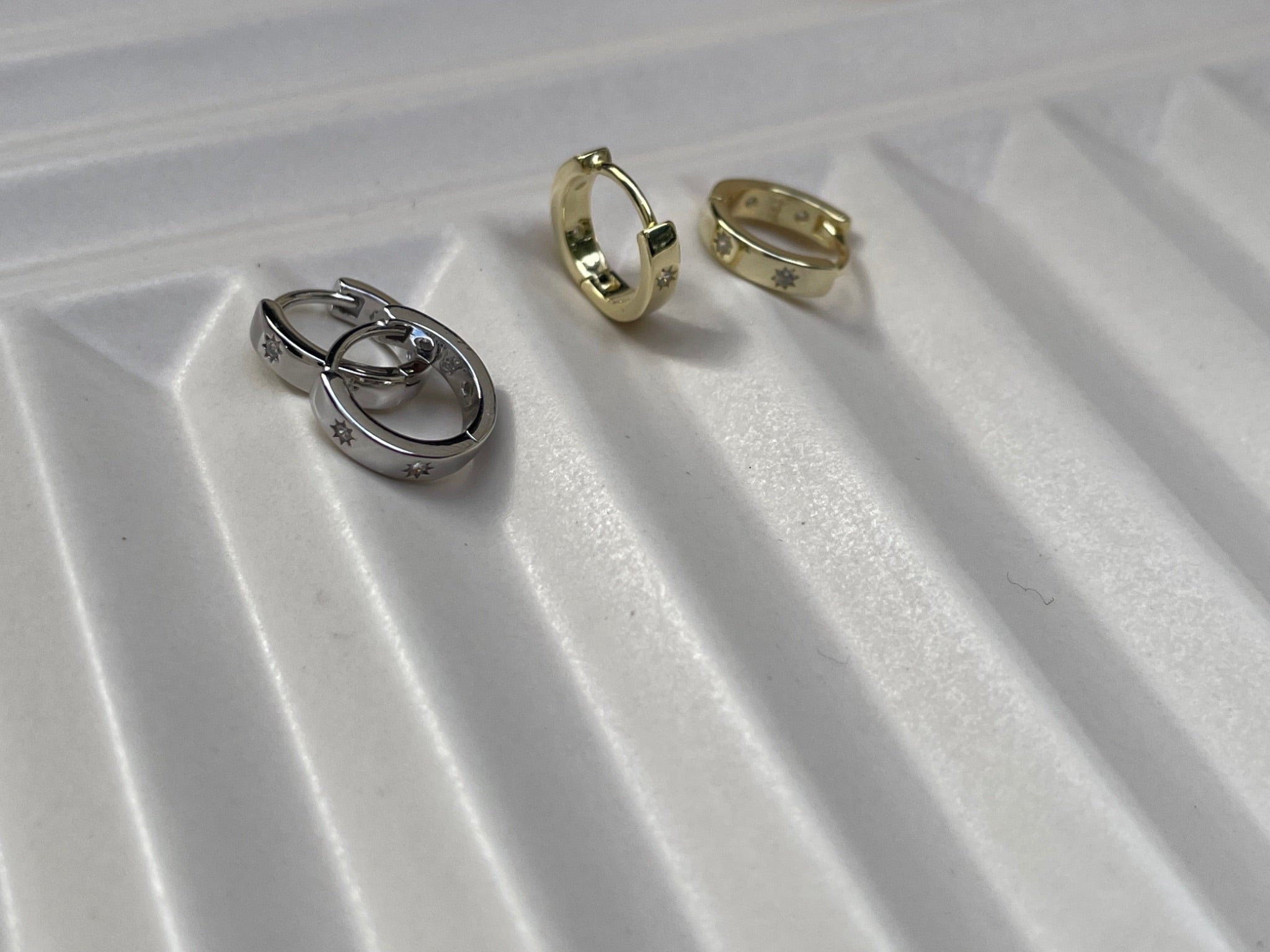 Second Aura - Hoops - Starburst Huggies - 3