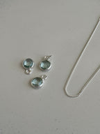 Second Aura - Necklace w/ Pendant - Circle Gem Gold - 2