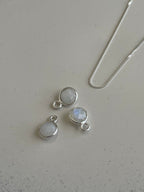 Second Aura - Necklace w/ Pendant - Circle Gem Gold - 1