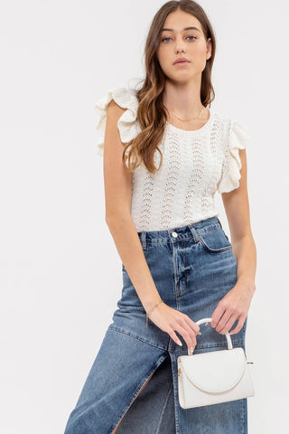 WAVES - EYELET TIE BK TOP - 1