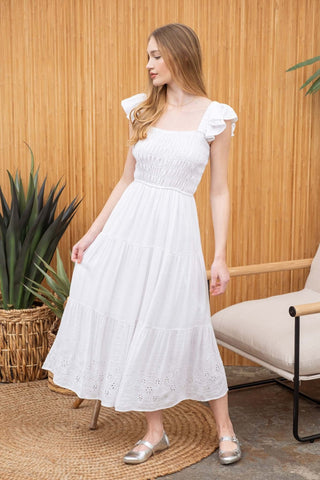 WAVES - EYELET HEM MIDI - 1