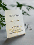 Atelier Ayana - "Have a Ball" 14K yellow gold studs - 1