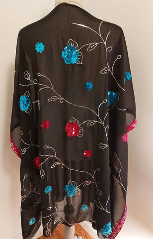 JEMM Designs - Blk Sequin Kimono - 1