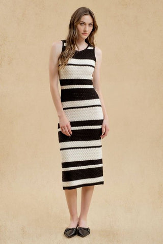 WAVES - STRIPE CROCHET MIDI - 1