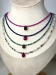 Atelier Ayana - "Irene" Dainty Gemstone Necklace with a Briolette, in Sterling Silver - 1