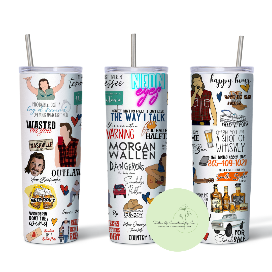 "MW Dangerous" Sublimated 20oz. Skinny Tumbler - 1