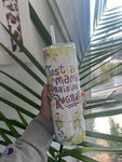 "Just a 90s Mama Raising Her Rugrats" Sublimated 20oz. Skinny Tumbler - 1