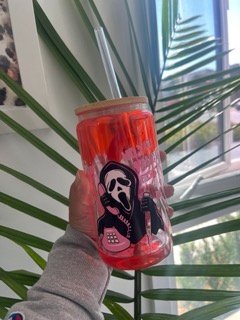 "No You Hang Up First" Slow Flow Lava Drip 16oz. Iced Coffee Glass - 1