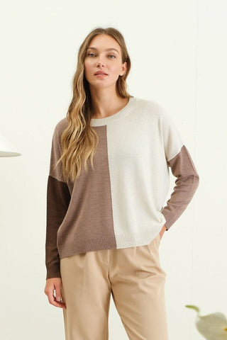 WAVES - RELAXED COLOURBLOCK SWEATER - 1