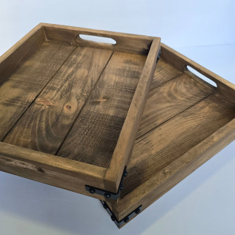 The infinity woodbox-raised decorative tray - 1