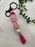 Beauty in the Beads - Pig keychain  - 1