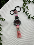 Beauty in the Beads - Pink F$$k/Love them kids keychain - 1