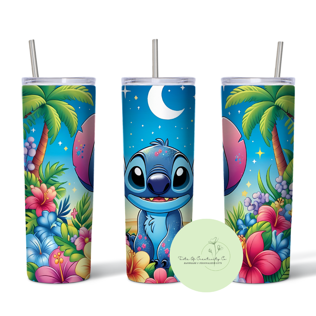 Taste Of Creativity CO. - "Stitch On a Beach" 20oz. Skinny Tumbler - 1