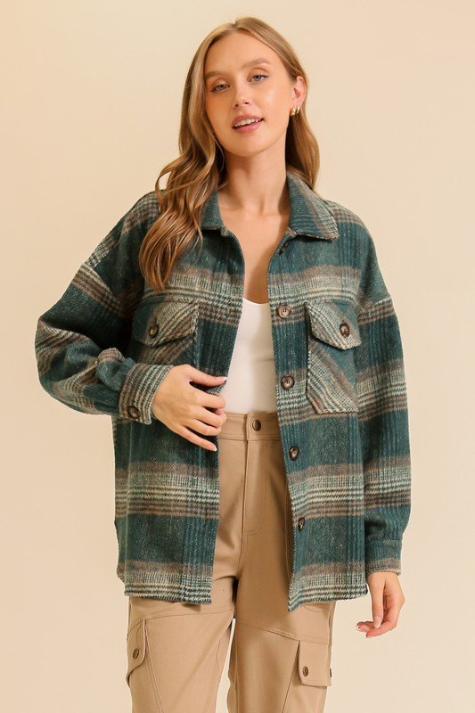 WAVES - PLAID SHACKET  - 1