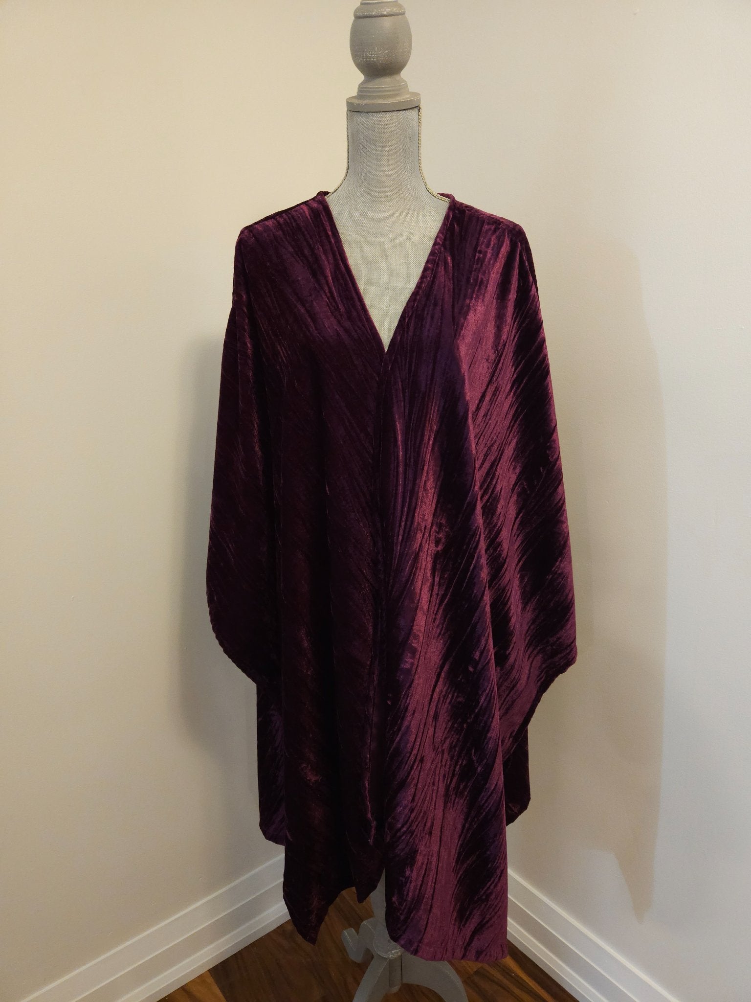 JEMM Designs - Plum Velour Kimono  - 1