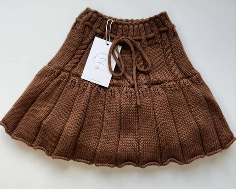 Coffee Knit Skirt - 1