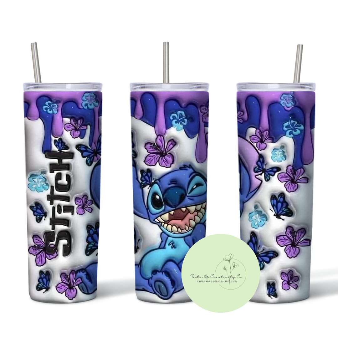 Taste Of Creativity CO. - 3D "Stitch" 20oz. Skinny Tumbler - 1