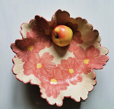 Samantha L Pottery - Lg. Flower Bowl - 1