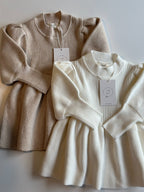 Zcloset - Cuddle Cloud Dress (White & Beige) - 1