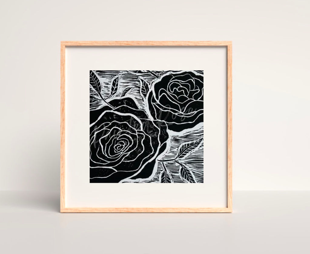 Painted Rose Art Studio: Rose Linoprints - 1