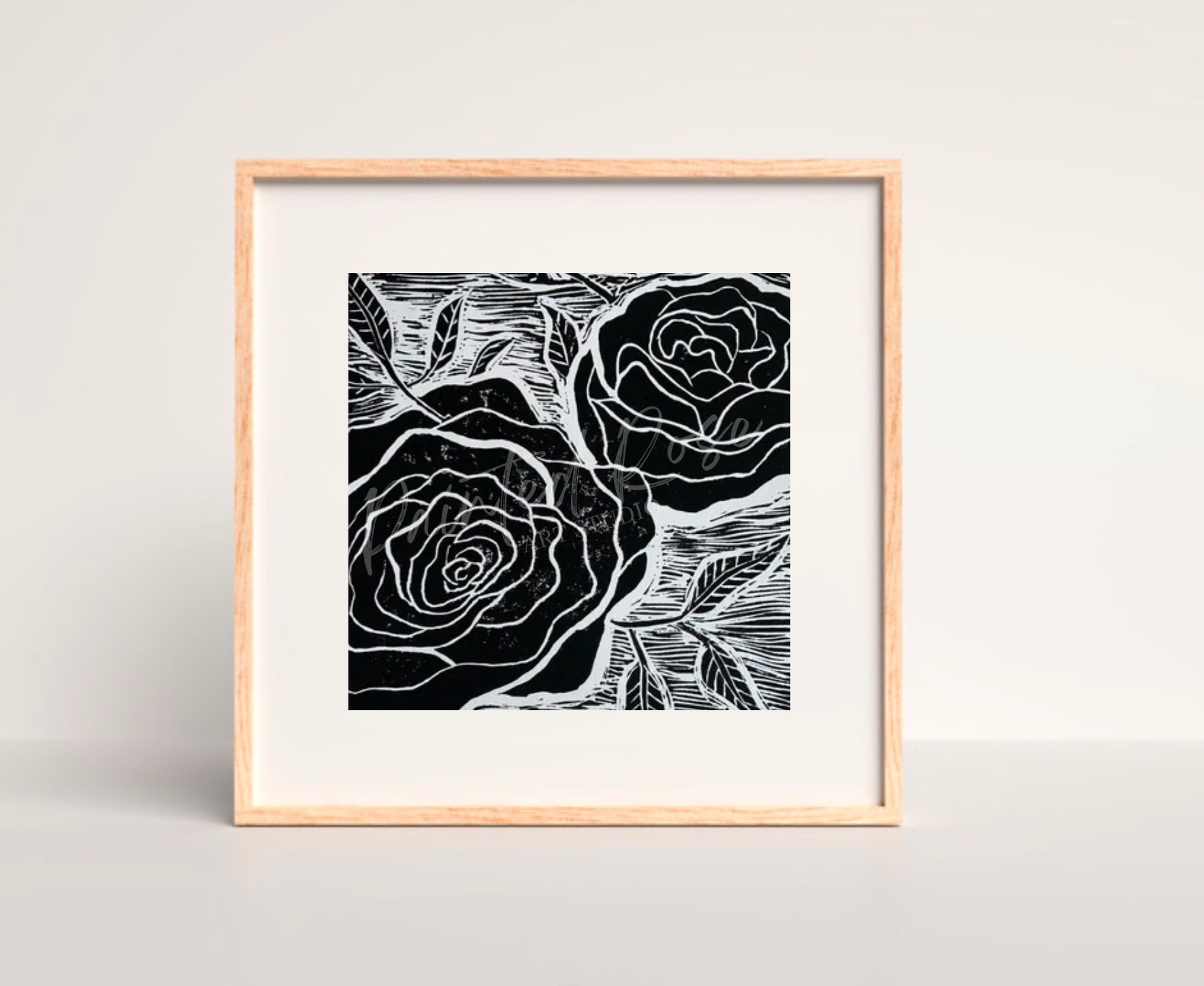 Painted Rose Art Studio: Rose Linoprints - 1