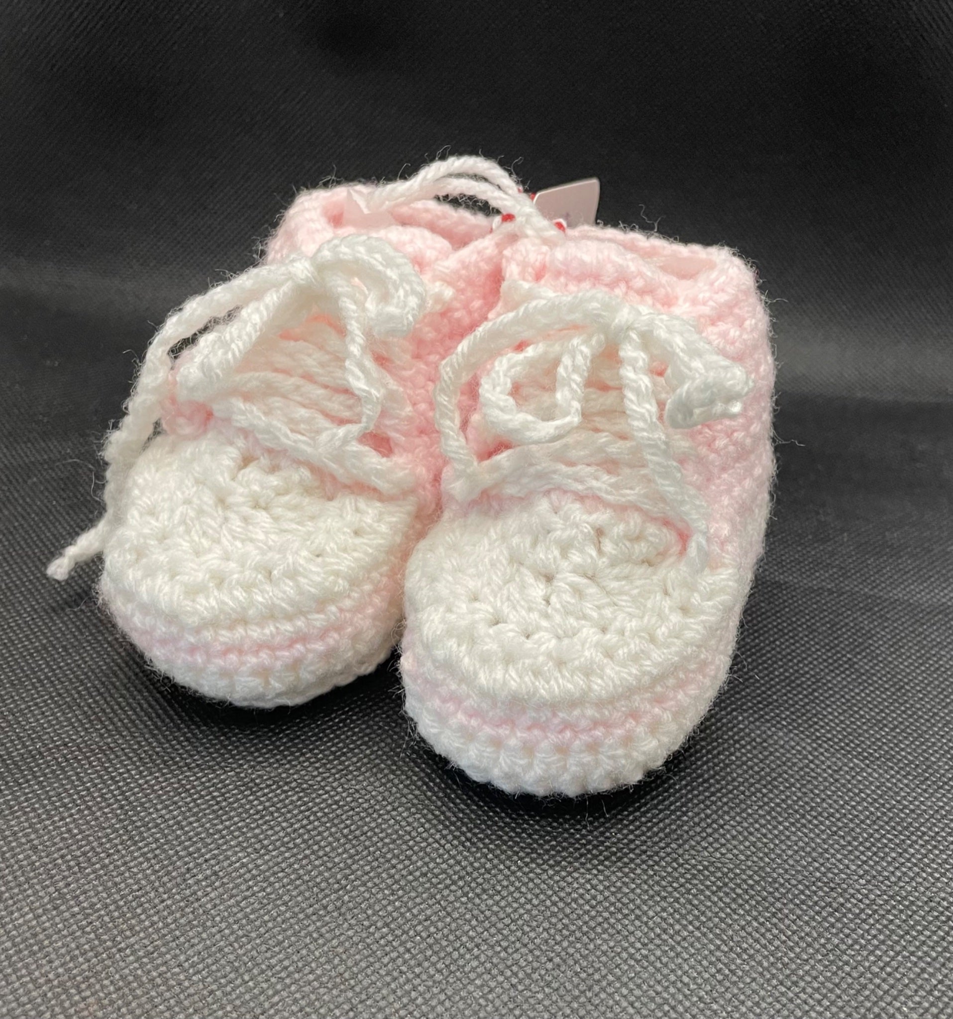 Pink Baby Booties - 1