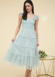 WAVES - POLKA DOT CHIFFON MIDI