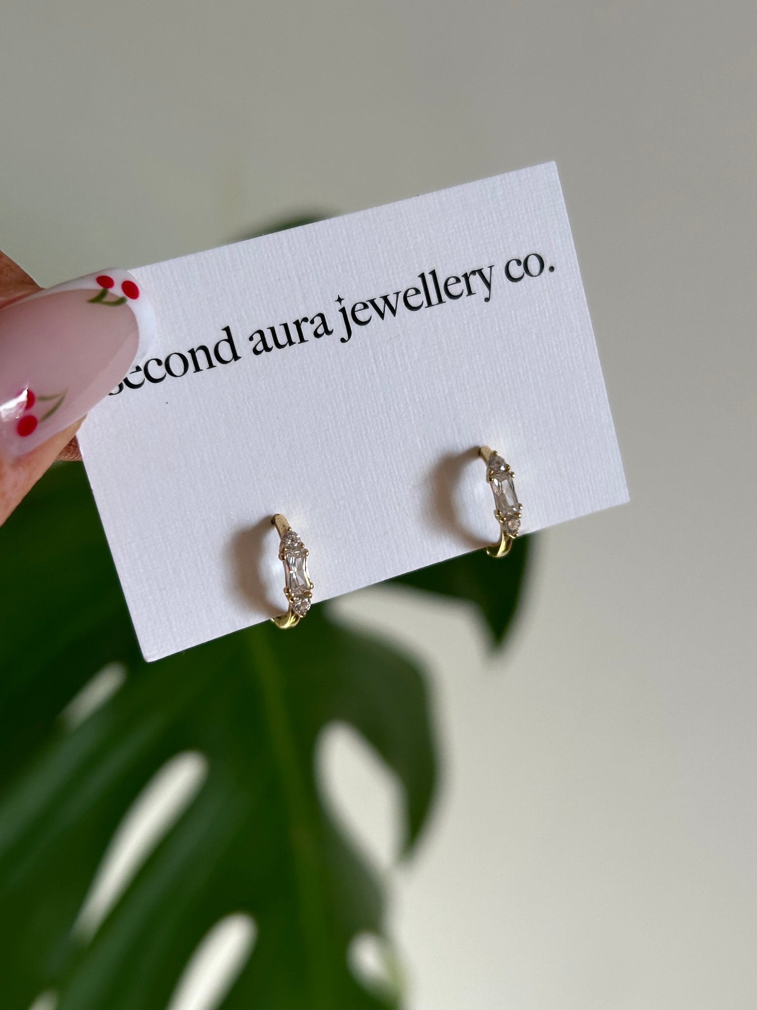 Second Aura - Hoops - Baguette Huggies