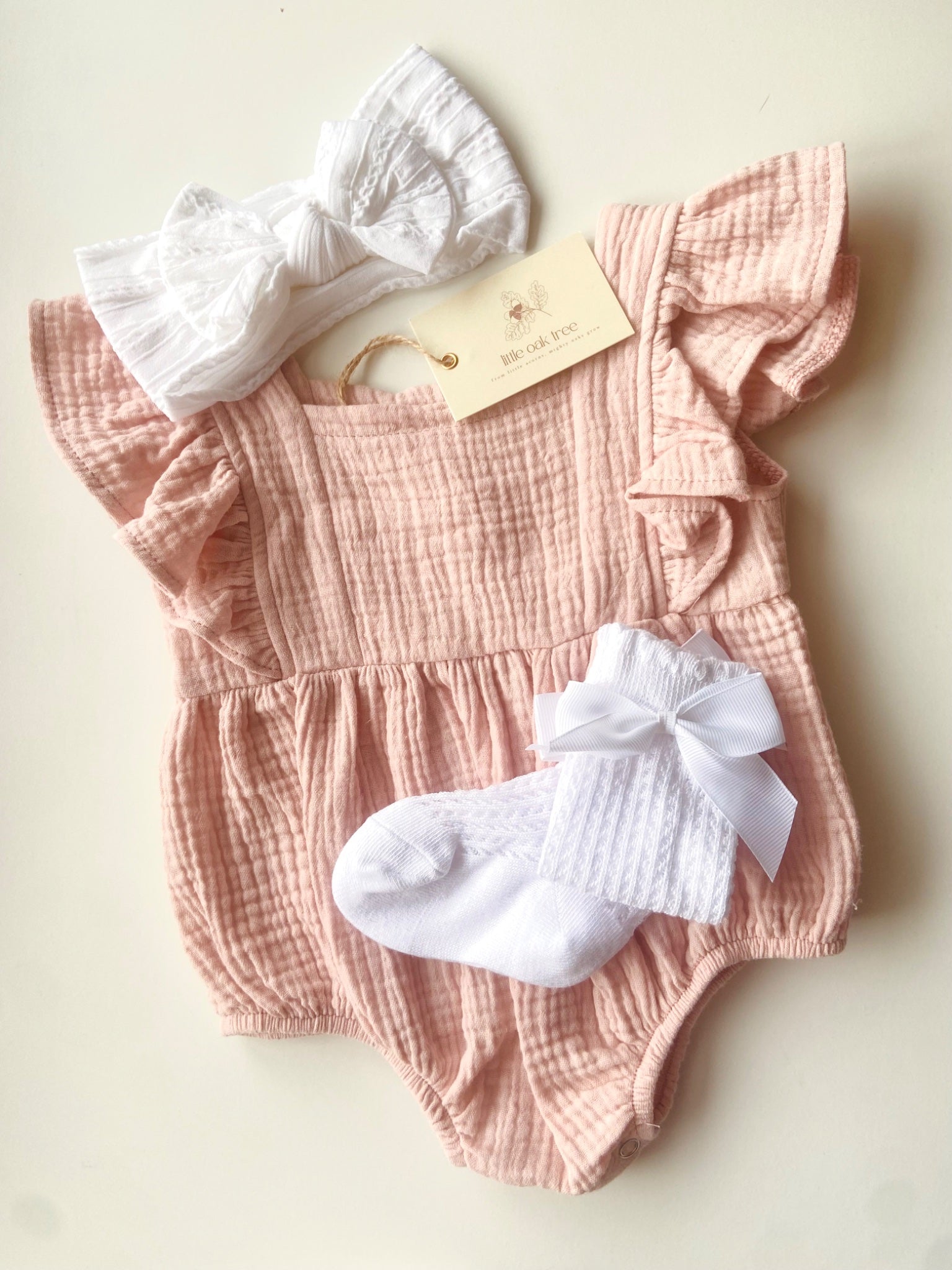 025 - Pink Muslin Romper
