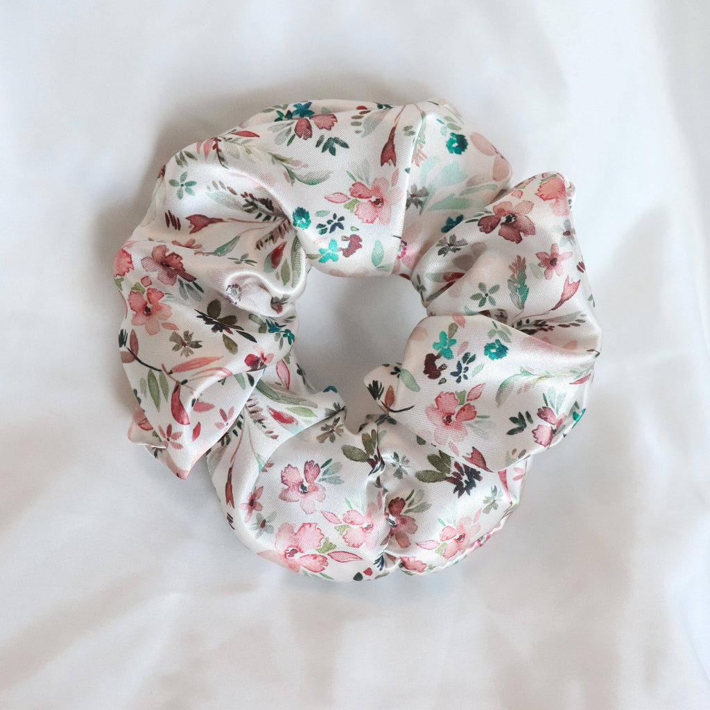 Tana's Scrunchies - Woodland Floral Satin Scrunchie