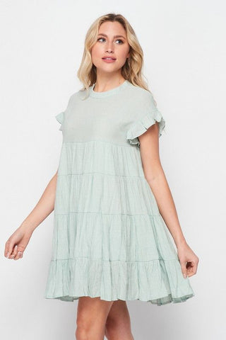 WAVES - TIERED BABYDOLL DRESS - 1