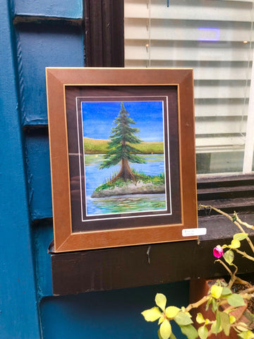 “Lone Pine” Framed Watercolour Painting - 1
