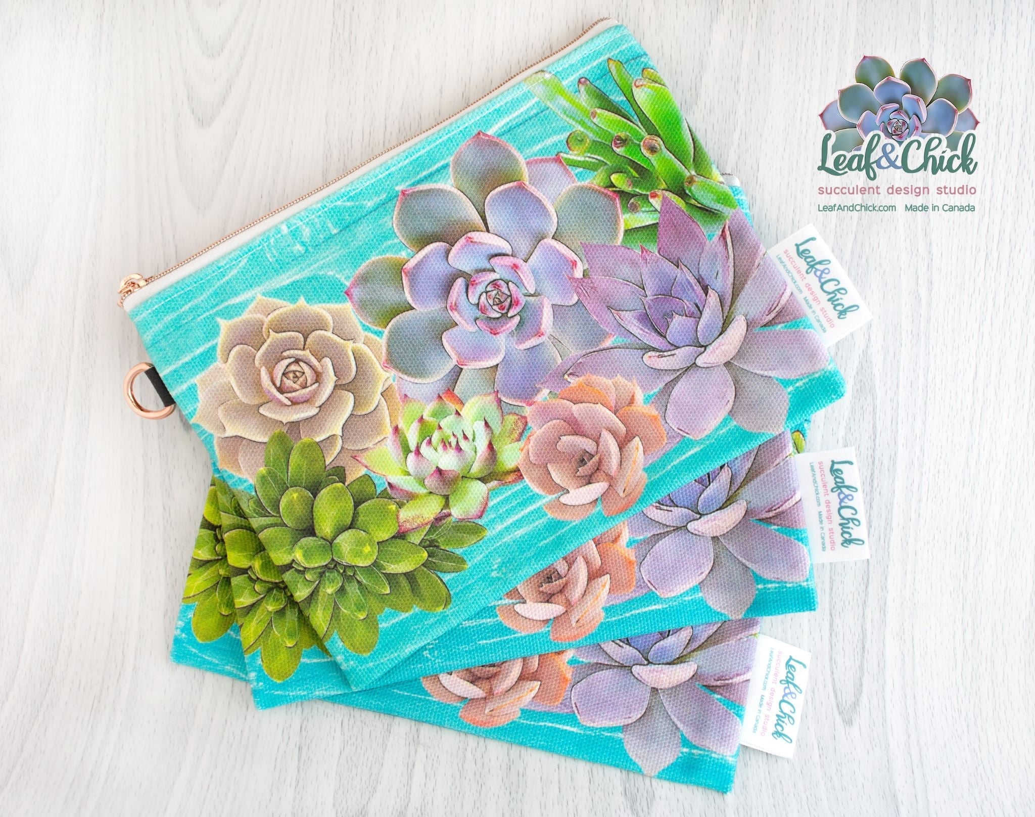 Leaf & Chick - Zipper Pouches - 1