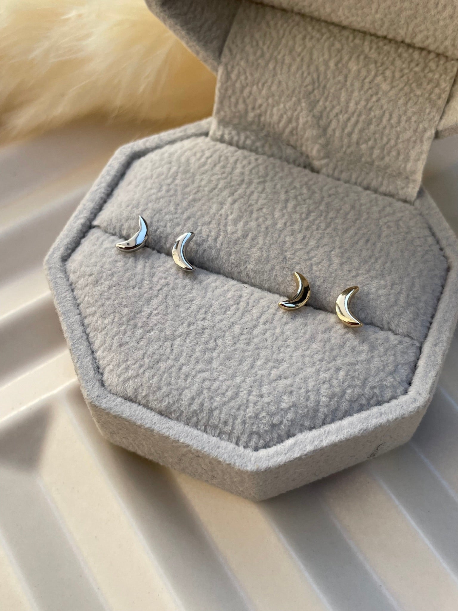 Second Aura - Studs - Crescent Moons - 1