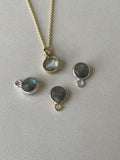 Second Aura - Necklace w/ Pendant - Small Circle Gem Silver - 1