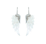 JEMM Designs - Abalone Angel Wing Snow White SS Hook Earrings - 1