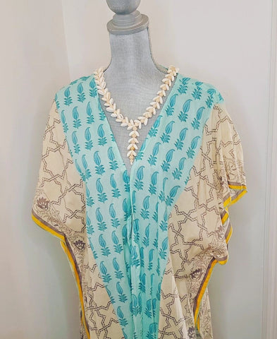 JEMM Designs - Turquoise/Yellow Kimono - 1
