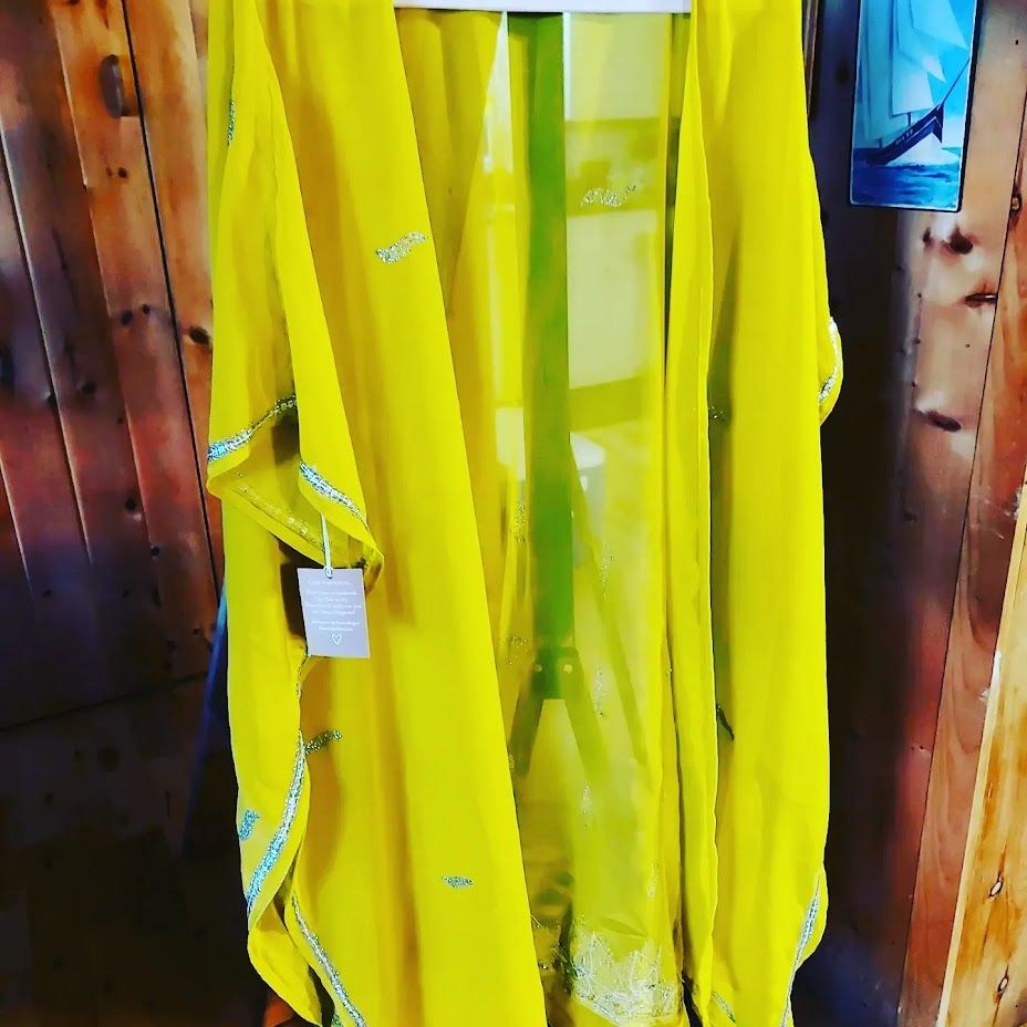 JEMM Designs - Mustard Yellow Sequin Kimono - 1