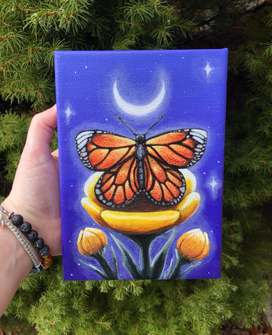“High Priestess” Butterfly Painting - 1
