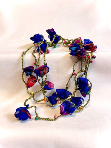 Atelier Ayana - “Yemeni” Wrap Necklace - Blue - 1