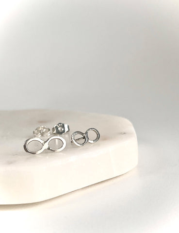Atelier Ayana - “For Like Ever” Infinity Studs in Sterling Silver - 1